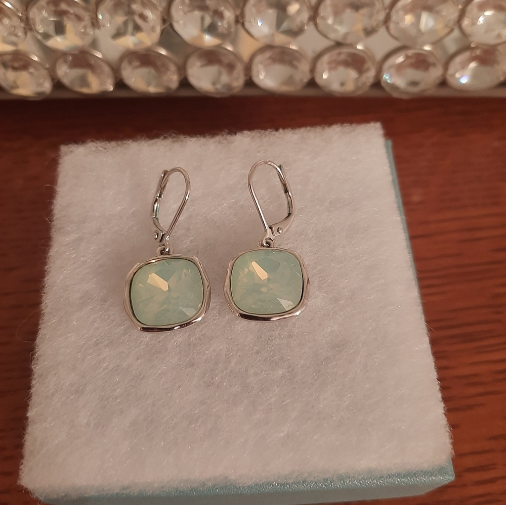 Touchstone Crystal Sea Glass Opal earrings